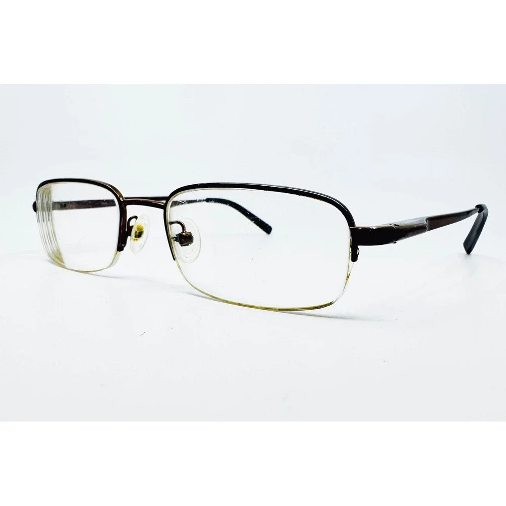 Sferoflex Eyeglasses Mens Brown Rectangle Half Rim 52-19-140 2203 284